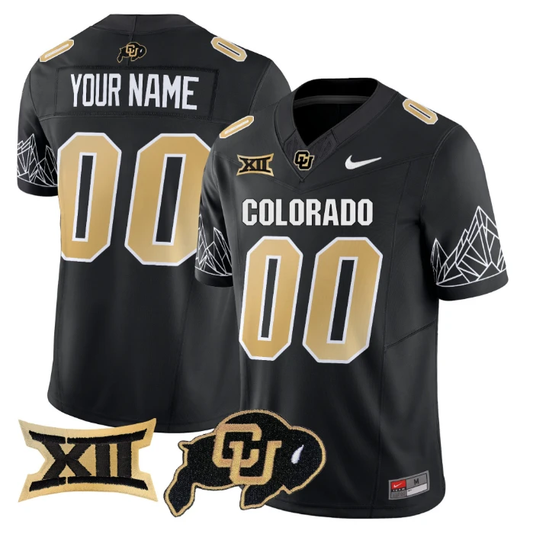 Custom Colorado Buffaloes Jersey Name, Number 2025 Limited V2 Stitched Black by NCAA Football Jersey