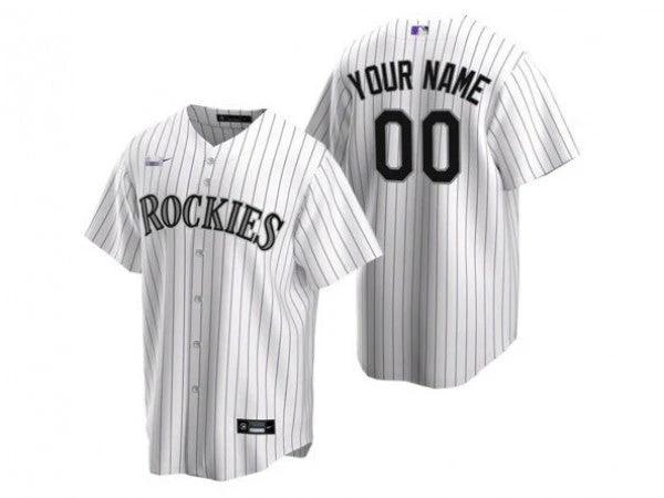 Custom Colorado Rockies Cool Base Jersey - White by My Store