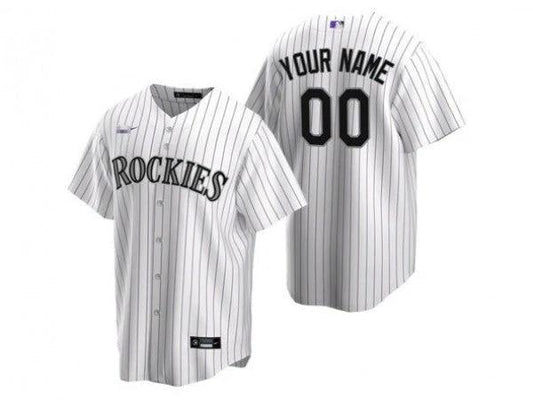 Custom Colorado Rockies Cool Base Jersey - White by My Store