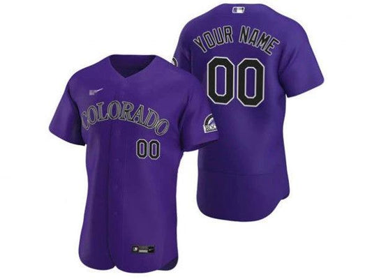 Custom Colorado Rockies Flex Base Jersey - Purple by My Store