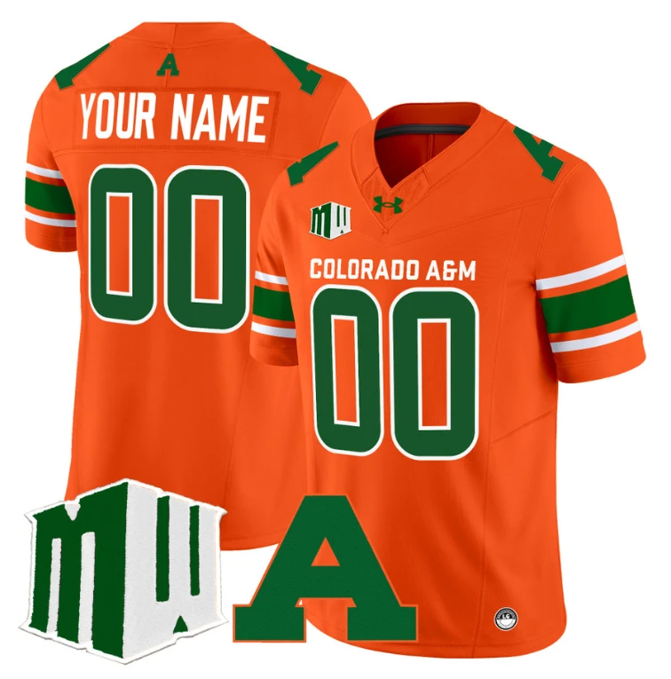Custom Colorado State Rams Jersey 2024 Vapor Limited Stitched Orange by NCAA Football Jersey