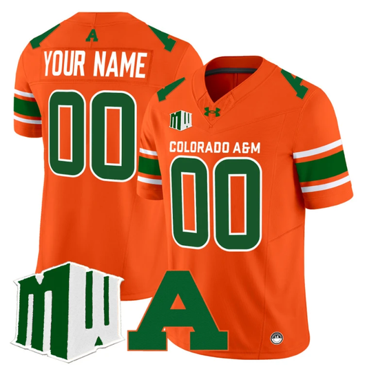Custom Colorado State Rams Jersey 2024 Vapor Limited Stitched Orange by NCAA Football Jersey
