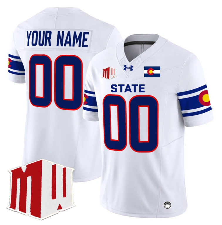 Custom Colorado State Rams Jersey 2024 Vapor Limited Stitched State Pride by NCAA Football Jersey