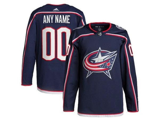 Custom Columbus Blue Jackets Navy Home Jersey by Hockey David