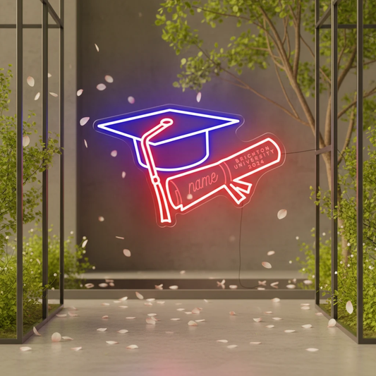 Custom Graduation Name Neon Sign University College Name Neon Sign by Neonchics
