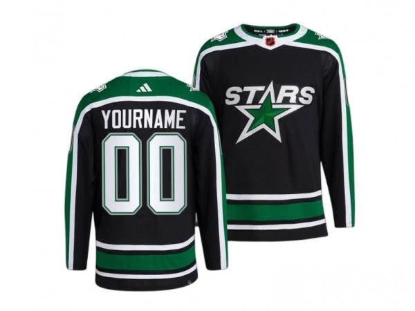 Custom Dallas Stars Black Reverse Retro 2.0 Jersey by Hockey David