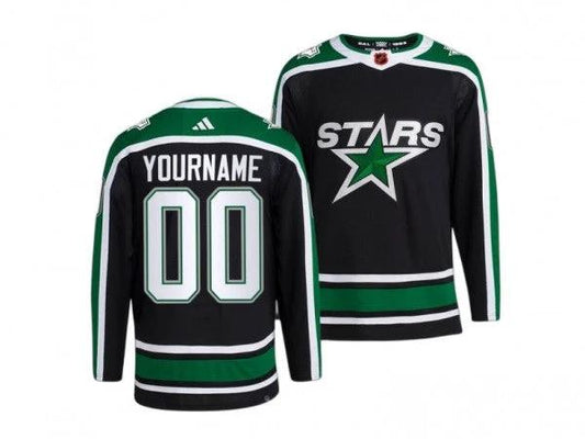 Custom Dallas Stars Black Reverse Retro 2.0 Jersey by Hockey David