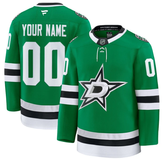 Custom Dallas Stars Premium Jersey Name and Number All Stitched Kelly Green by Hockey David