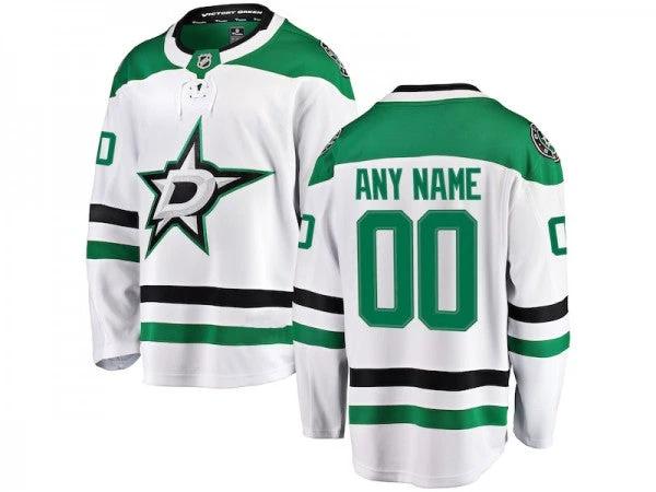Custom Dallas Stars White Away Jersey by Hockey David
