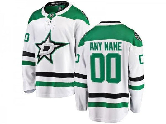 Custom Dallas Stars White Away Jersey by Hockey David