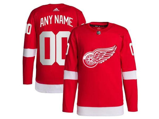 Custom Detroit Red Wings Red Home Jersey by Hockey David