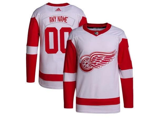 Custom Detroit Red Wings White Home Jersey by Hockey David