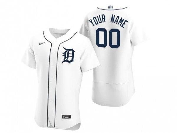 Custom Detroit Tigers Flex Base Jersey - White by My Store