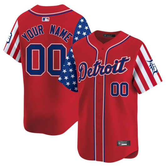 Custom Detroit Tigers Jersey 2025 Memorial Day Vapor Premier Limited Stitched Red by My Store