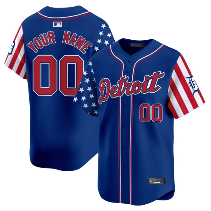 Custom Detroit Tigers Jersey 2025 Memorial Day Vapor Premier Limited Stitched Royal by My Store