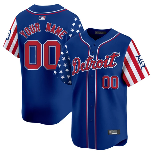 Custom Detroit Tigers Jersey 2025 Memorial Day Vapor Premier Limited Stitched Royal by My Store