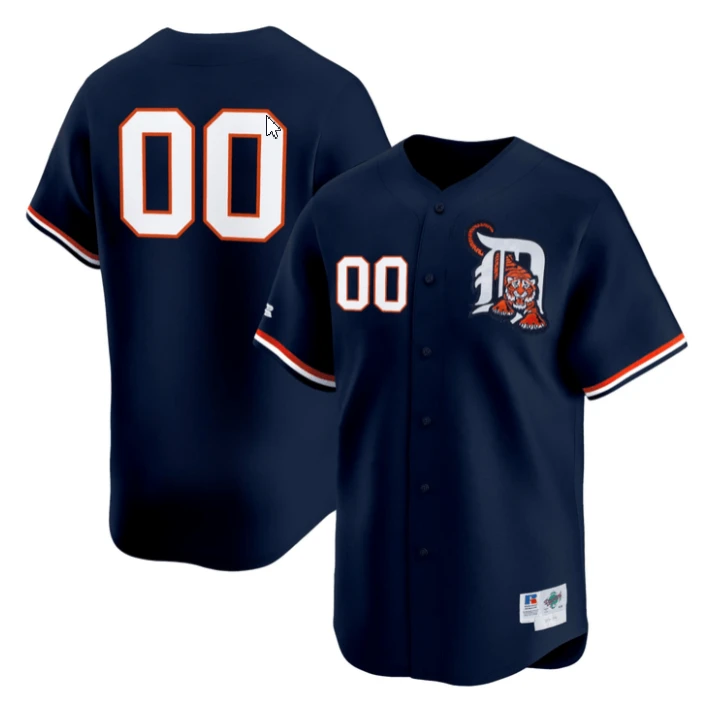 Custom Detroit Tigers Navy Jersey Name and Number All Stitched by My Store