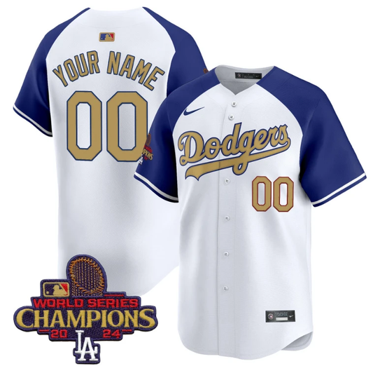 Custom Dodgers Jersey 2025 Gold Vapor Premier Limited Stitched Alternate by My Store