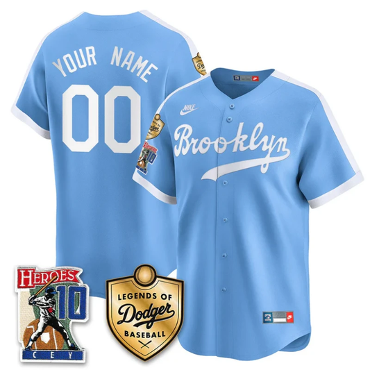 Custom Dodgers Jersey Ron Cey Legends Of Dodgers Baseball Stitched Throwback Royal by My Store