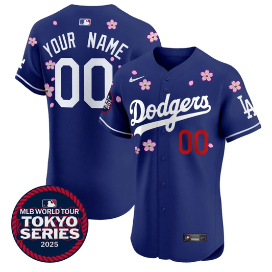 Custom Dodgers Jersey Tokyo Series 2025 Vapor Premier Elite Stitched Royal by My Store
