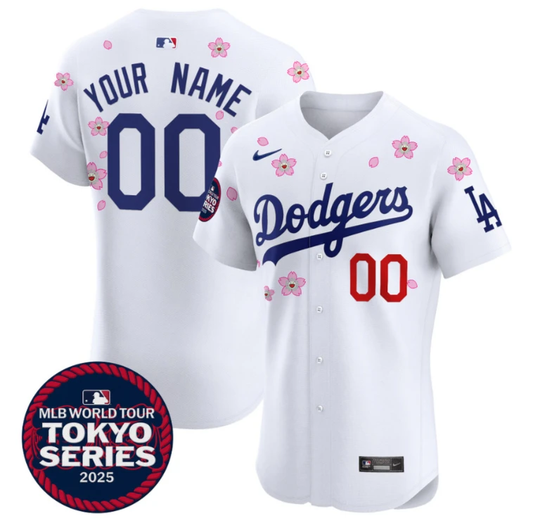Custom Dodgers Jersey Tokyo Series 2025 Vapor Premier Elite Stitched White by My Store