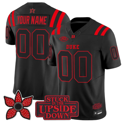 Custom Duke Blue Devils Jersey Name, Number Stranger Things Edition Stitched by NCAA Football Jersey