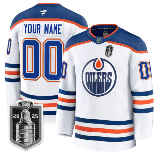 Custom Edmonton Oilers Jersey 2025 Stanley Cup Final Stitched Away by Hockey David