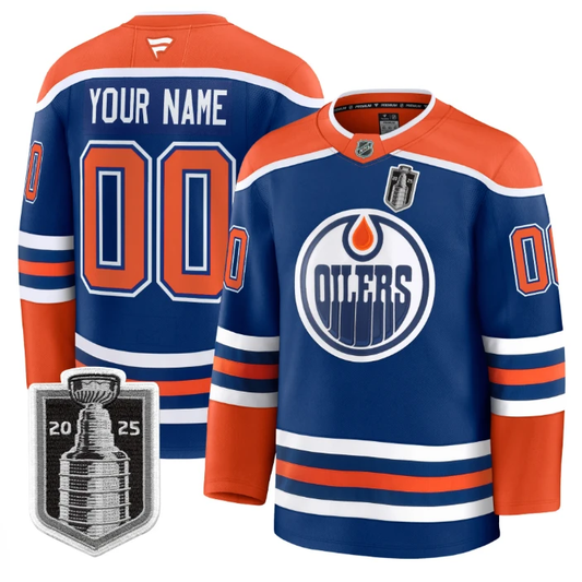 Custom Edmonton Oilers Jersey 2025 Stanley Cup Final Stitched Home by Hockey David