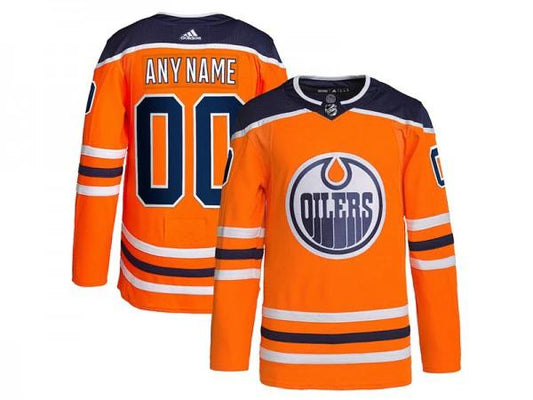 Custom Edmonton Oilers Orange Home Jersey by Hockey David