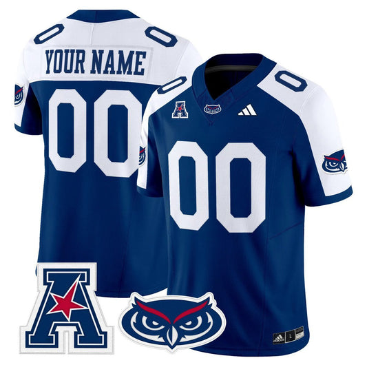 Custom Florida Atlantic Owls Jersey Name, Number 2025 All Stitched Blue Alter by My Store NCAA Football Jerseys