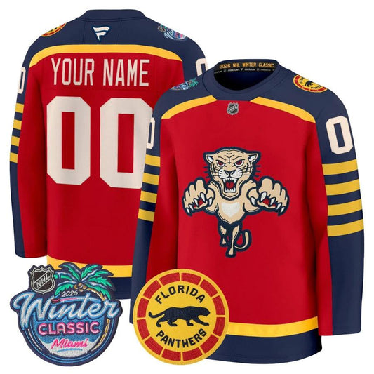 Custom Florida Panthers Jersey Name, Number 2026 Winter Classic Premium Stitched by Hockey David