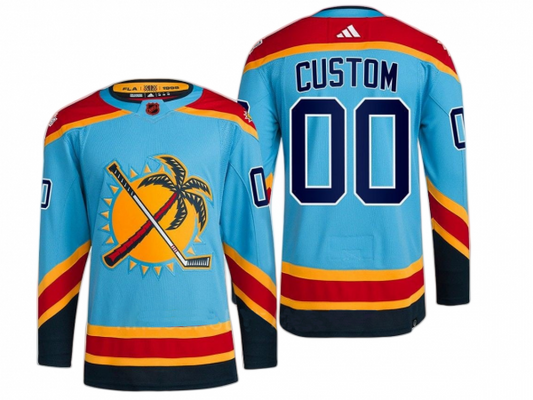 Custom Florida Panthers Light Blue Reverse Retro 2.0 Jersey by Hockey David