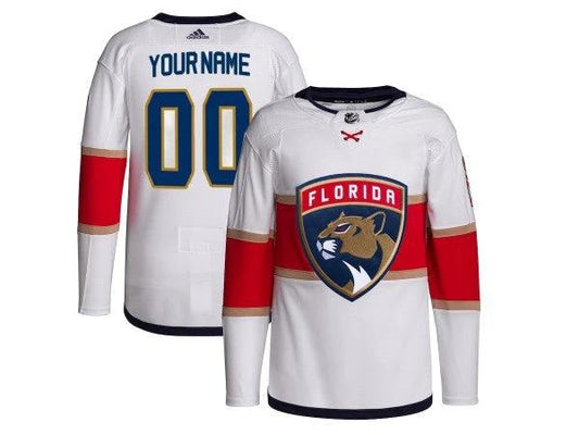 Custom Florida Panthers White Away Jersey by Hockey David