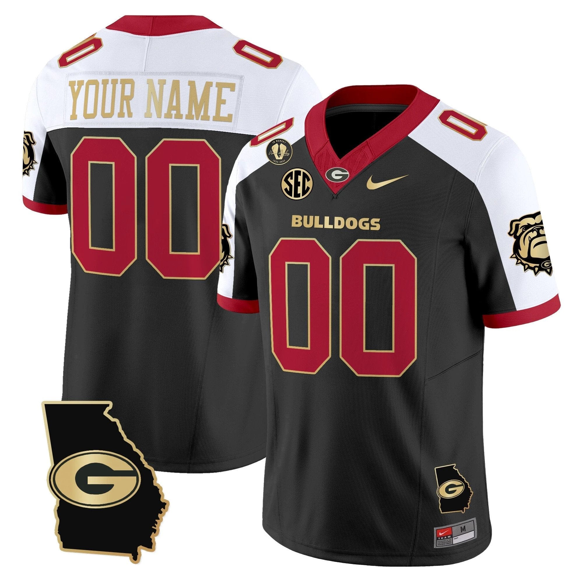 Custom Georgia Bulldogs Jersey 2025 Georgia Map, Vince Dooley Stitched Alternate by My Store