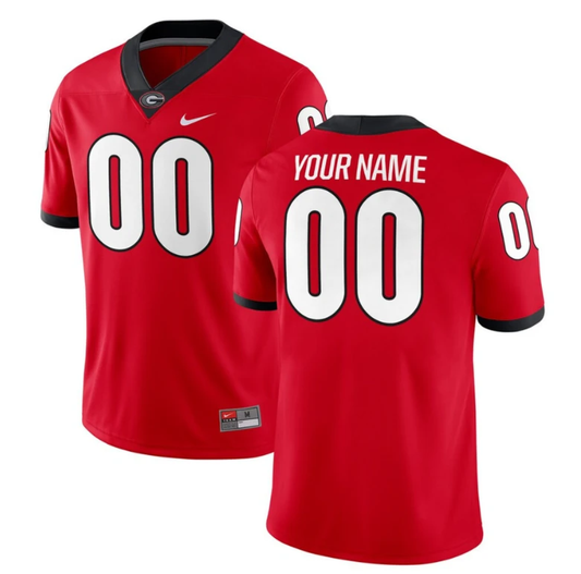 Custom Georgia Bulldogs Jersey Name, Number College Football Stitched Red by My Store