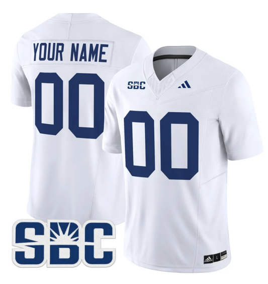 Custom Georgia Southern Eagles Jersey 2024 Vapor Limited Stitched White by NCAA Football Jersey