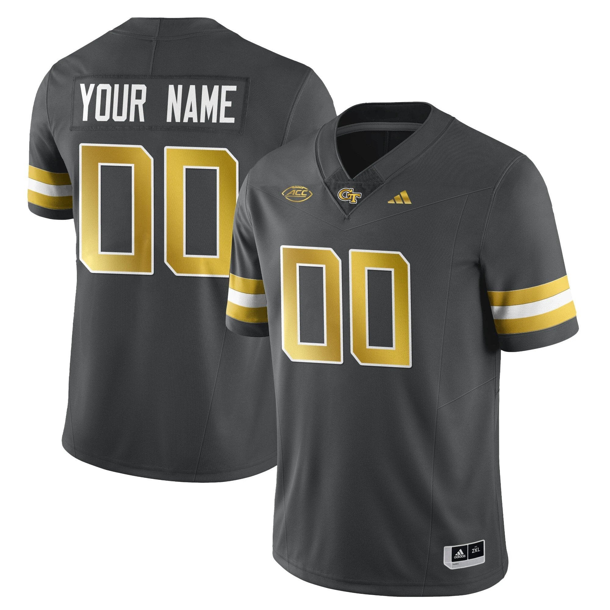 Custom Georgia Tech Jersey Football 2025 Vapor Limited Stitched Dark Gray by NCAA Football Jersey