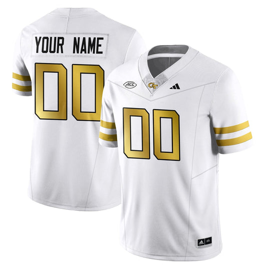Custom Georgia Tech Jersey Football 2025 Vapor Limited Stitched White by My Store
