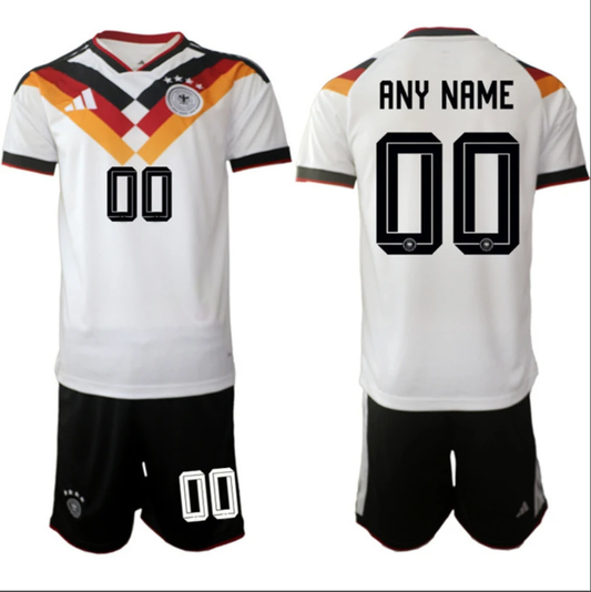 Custom Germany Team Jersey Name, Number 2025-26 White Home Soccer Suit by Soccer Jersey