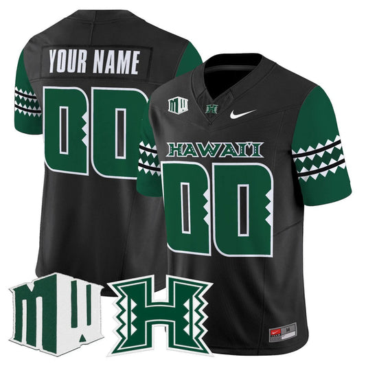 Custom Hawai'i Rainbow Warriors Jersey Name, Number 2025 Vapor Stitched Black by My Store NCAA Football Jerseys
