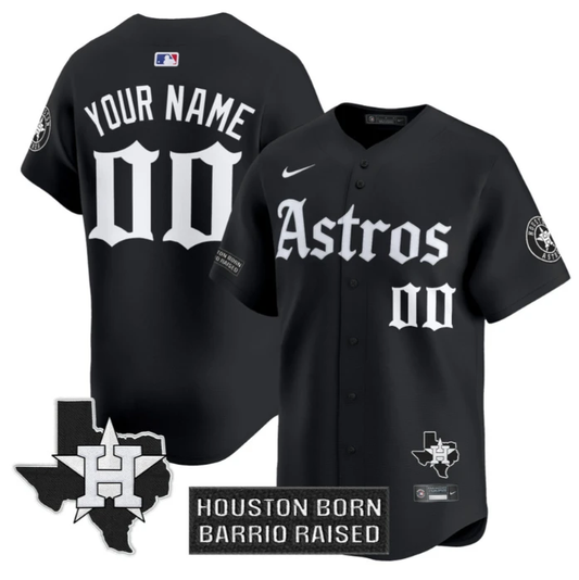 Custom Houston Astros Jersey Gothic Edition Vapor Premier Limited Stitched Black by My Store