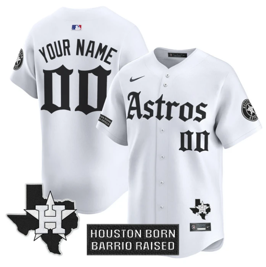 Custom Houston Astros Jersey Gothic Edition Vapor Premier Limited Stitched White by My Store