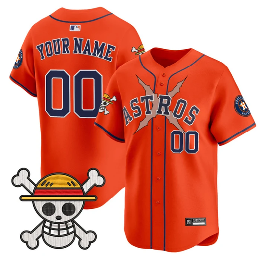 Custom Houston Astros Jersey Name, Number One Piece 2025 Limited Stitched Orange by My Store