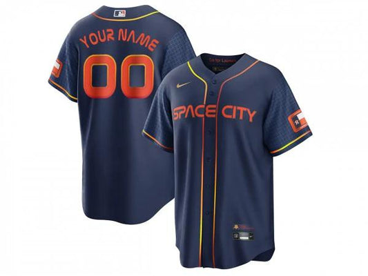 Custom Houston Astros Navy City Connect Limited Jersey by My Store