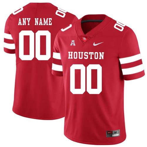 Custom Houston Cougars Jersey Name and Number NCAA College Football Red by My Store