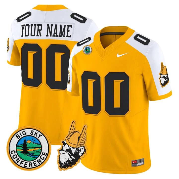 Custom Idaho Vandals Jersey 1975 Throwback Vapor Limited Stitched Gold Alter by My Store NCAA Football Jerseys
