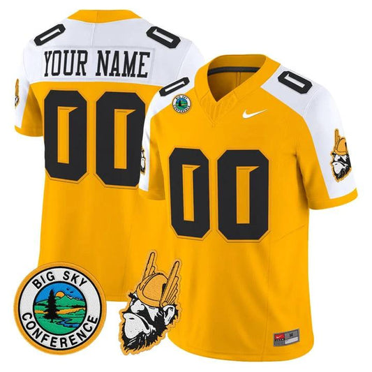Custom Idaho Vandals Jersey 1975 Throwback Vapor Limited Stitched Gold Alter by My Store NCAA Football Jerseys