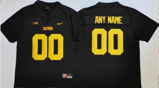 Custom Iowa Hawkeyes Jersey Name and Number College NCAA Football Black by My Store