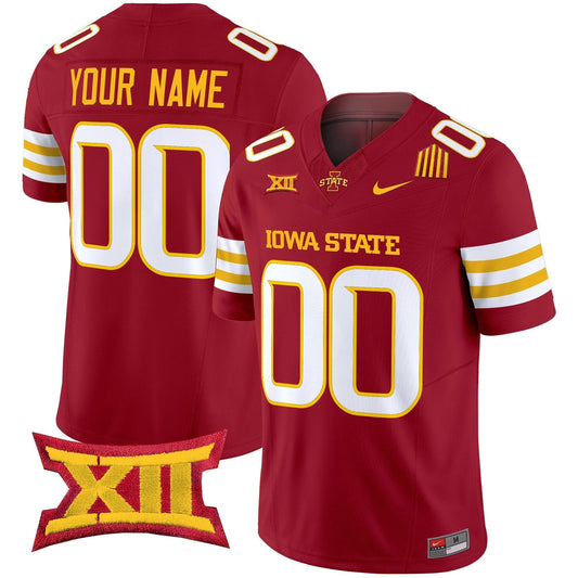 Custom Iowa State Cyclones Jersey Name, Number 2025 Stitched Cardinal by My Store