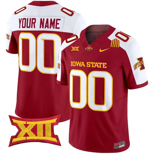 Custom Iowa State Cyclones Jersey Name, Number 2025 Stitched Cardinal Alternate by My Store
